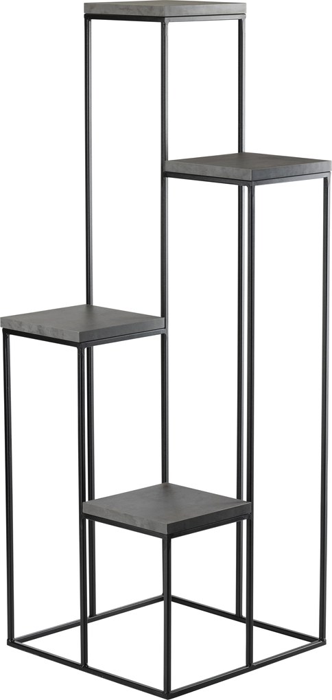 STOJAN NA KVETINÁČ KASKADA 110X40X40 CM ČIERNA/SIVÁ