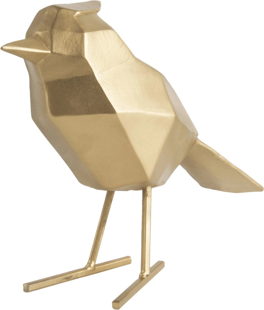 PRESENT TIME Dizajnová zlatá soška Statue Bird 18,5 × 9 × 24 cm