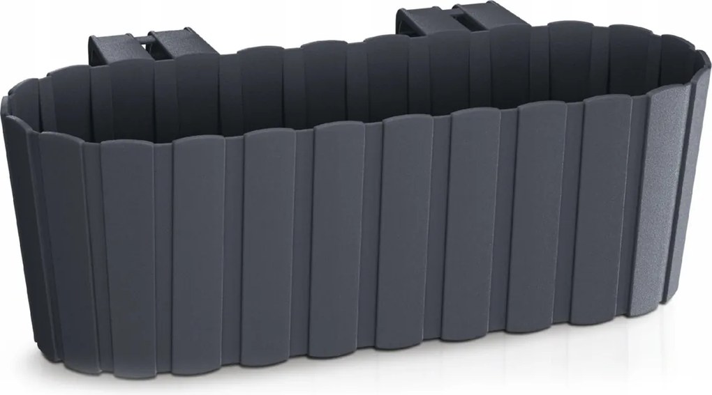 Plastový balkónový kvetináč DDECZ400 38,3 cm - antracit