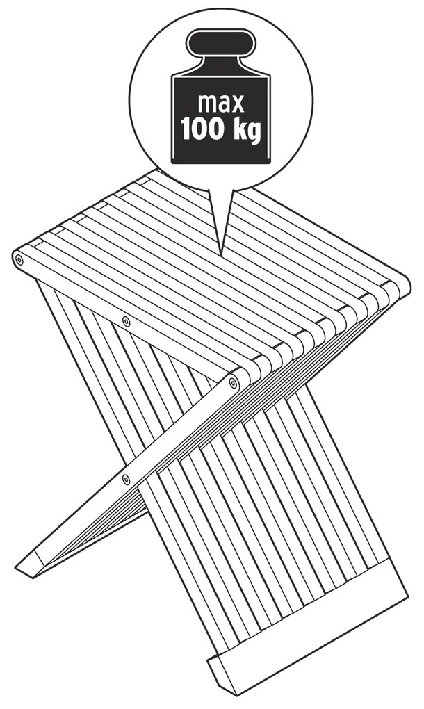 Taburetka s funkciou sklápania