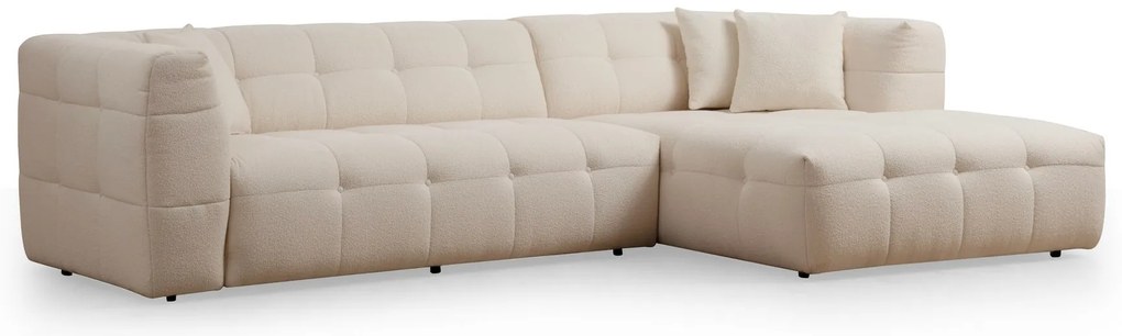 Štýlová rohová pohovka Chantelle 300 x 150 cm, pravá, béžová