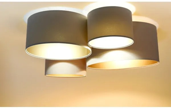 Stropné svietidlo SPACE 4xE27/60W/230V béžová/zlatá