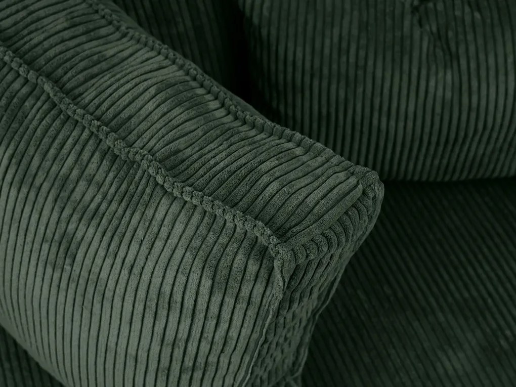 AKCIA Tmavozelená sedacia súprava do U SMART COSARO 295x140 cm II. akosť
