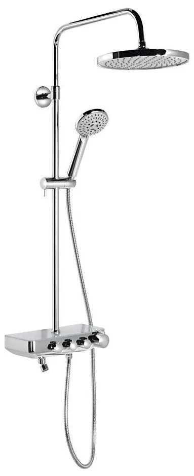 Aqualine - Sprchová súprava s batériou FARRAO lesklý chróm