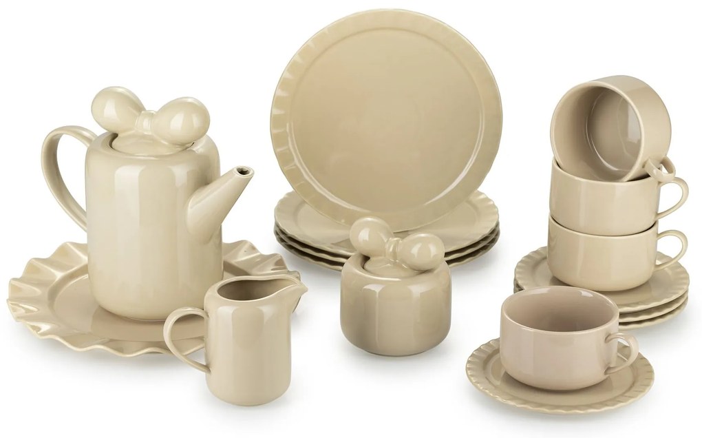 HowHomely Čajový/kávový set Sofia Beige