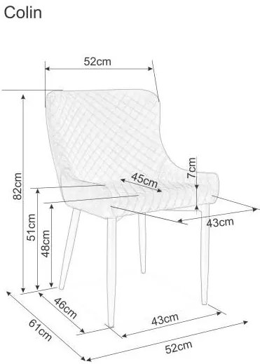 Jedálenská stolička COLIN modrá