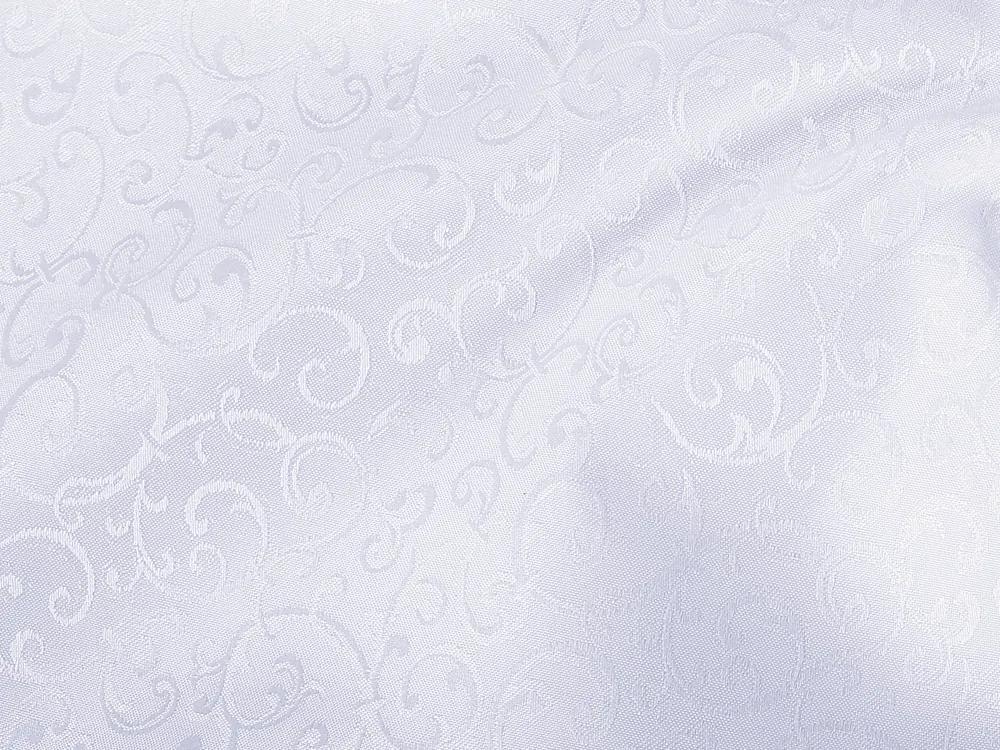 Biante Teflónový behúň na stôl TF-078 Ornamenty - studená biela 20x160 cm