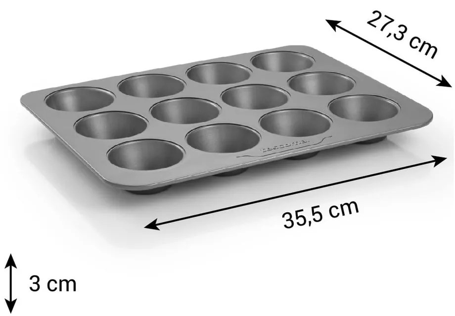 Kovová forma na pečenie muffinov 35,5x27 cm Compact – Tescoma