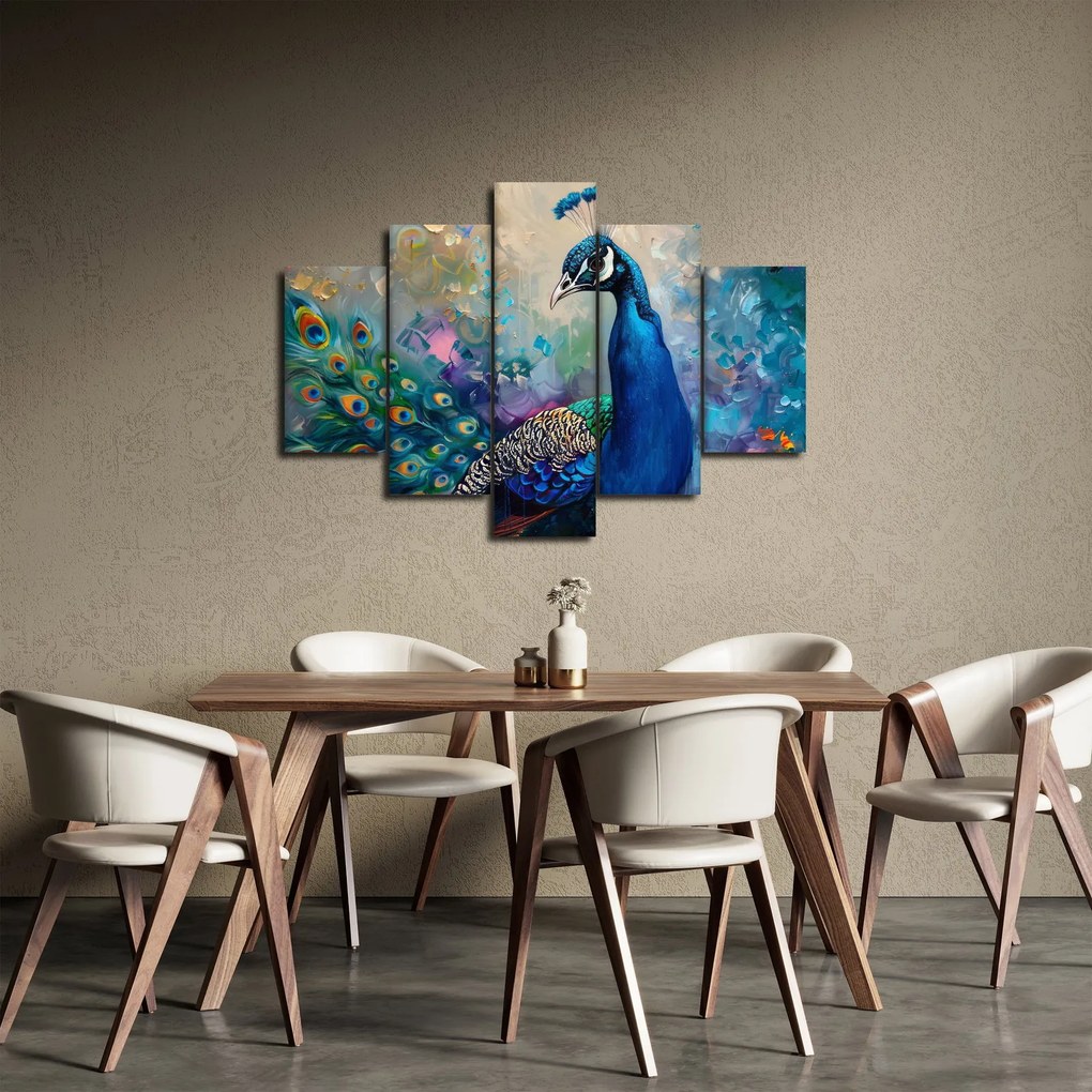 Obraz - Maľba páva (150x105 cm)