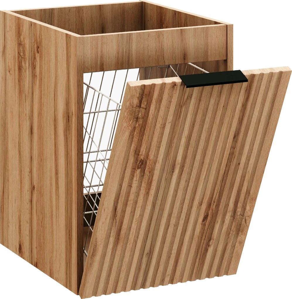 Comad Doplnková kúpeľňová skrinka nízka s košom Adel Oak 40 dub wotan