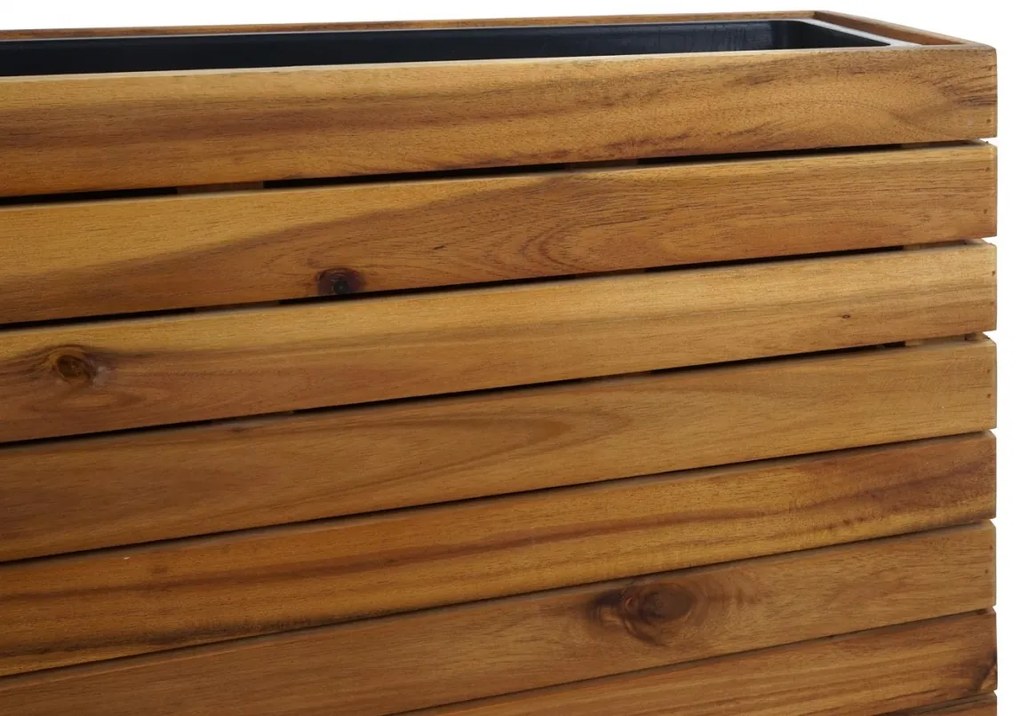 Kvetináč HWC-L21, 41x63x23cm, akáciové drevo - hnedá