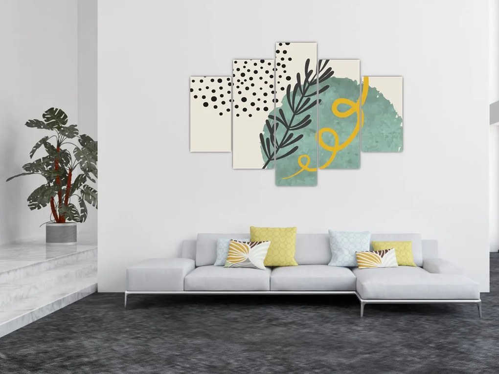 Obraz - Abstraktné listy N⁰1 (150x105 cm)
