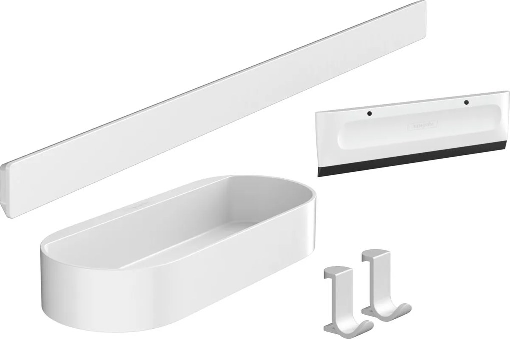 Hansgrohe WallStoris, sada do sprchy, biela matná, HAN-27967700