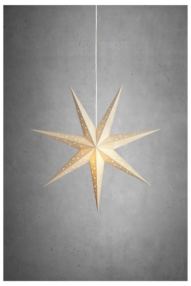 Krémová závesná vianočná svetelná dekorácia Solvalla – Markslöjd