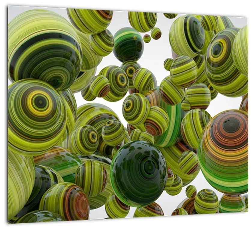 Abstraktný obraz - zelené gule