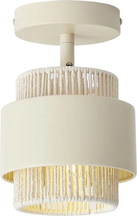 Moderný béžový reflektor s lanom, otočný a naklápací - Kora