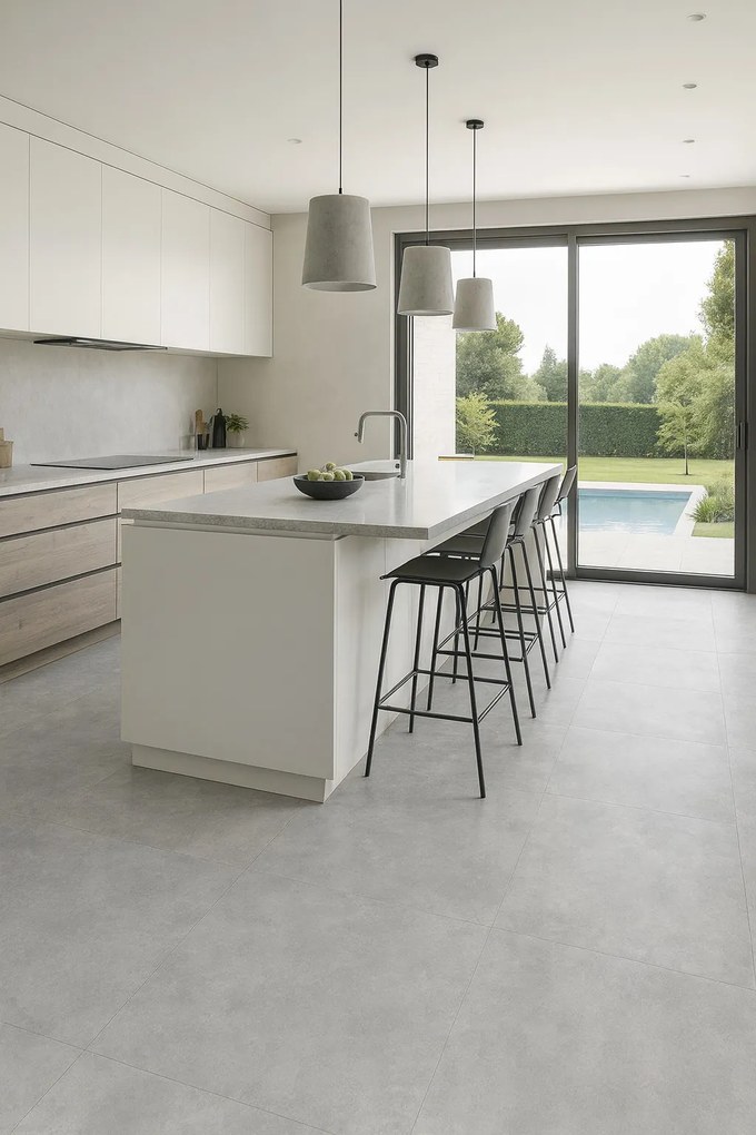 PVC podlaha - lino Traffic 50 644-03 Prato, na mieru, šíře 2m,4m, šedá, bez podkladu, chodba / predsieň, Lentex