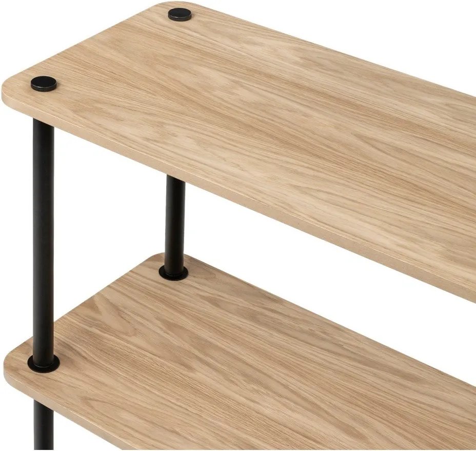 Regál v dekore duba v prírodnej farbe 80x163x35 cm Teidi – noo.ma