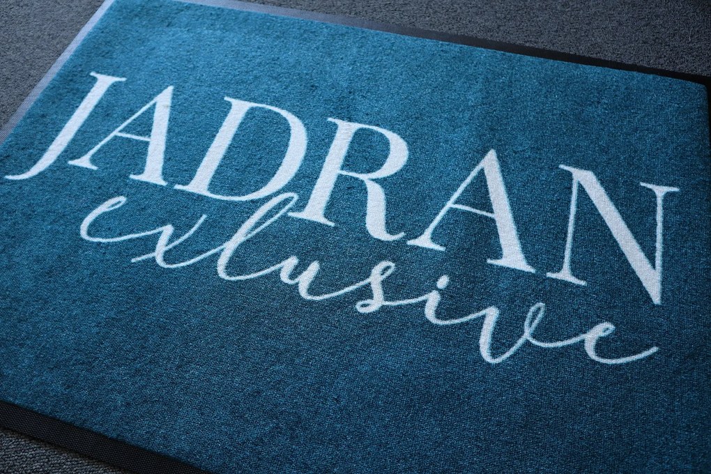 GDmats, Rohožka s vlastnou potlačou (logom) na mieru MK415 Velour – na von aj na doma, 85x115, viacfarebná