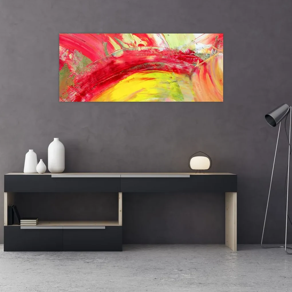 Obraz abstrakcie - maľba (120x50 cm)