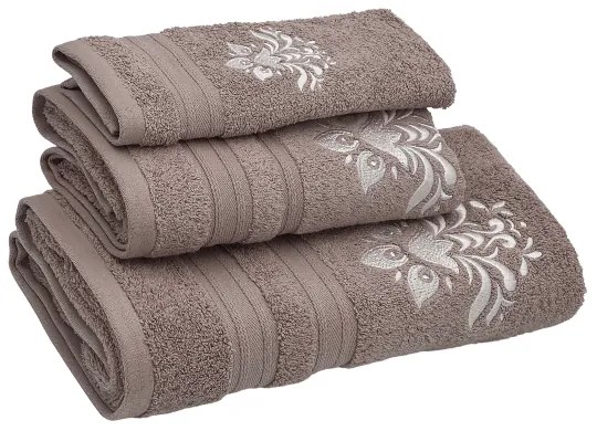 Soft Cotton Osuška a uteráky ORCHIS v darčekovom balení Sivá Sada (uterák 30x50cm, 50x100cm, osuška 70x140cm)