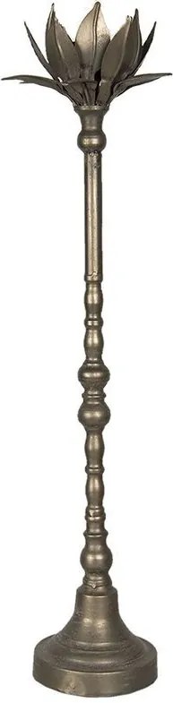 Bronzový antik kovový svietnik Onfroi – Ø 17*66 cm