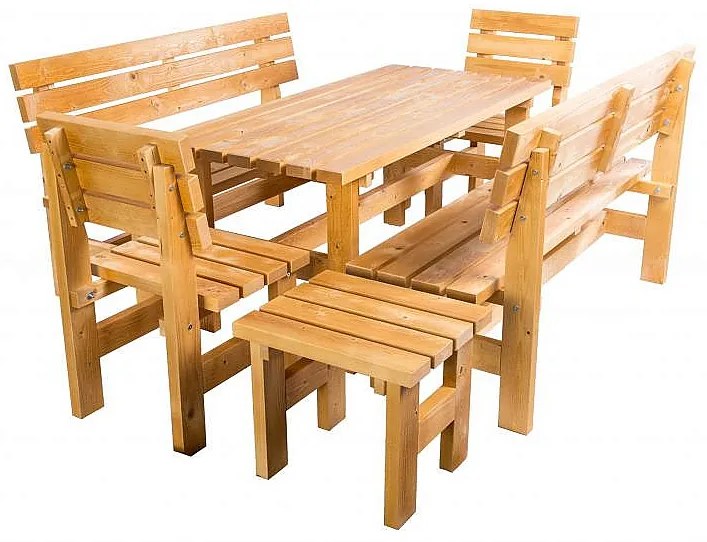 DEOKORK Masívne drevené záhradne kreslo TEA 01 hrúbka 38 mm