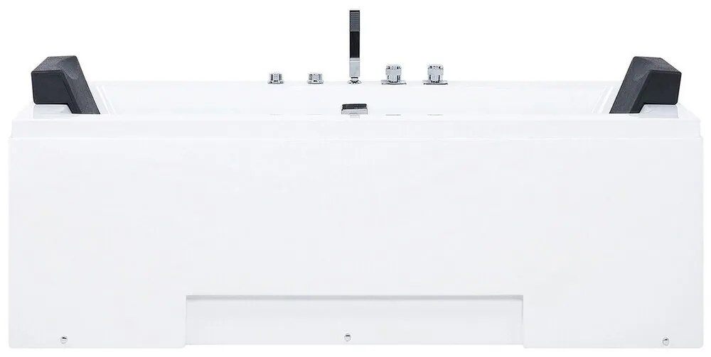 Vírivá vaňa s LED osvetlením 170 x 75 cm biela GALLEY Beliani