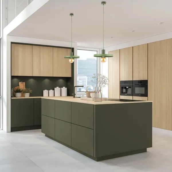 Luster na lanku SILA 1xE27/15W/230V pr. 30 cm zelená