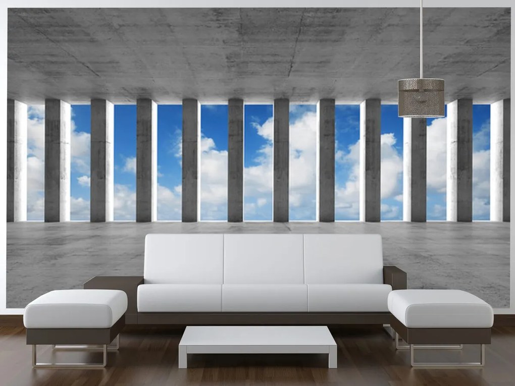 Gario Fototapeta Betónové stĺpy a nebo Veľkosť: 200 x 135 cm, Materiál: Vliesová