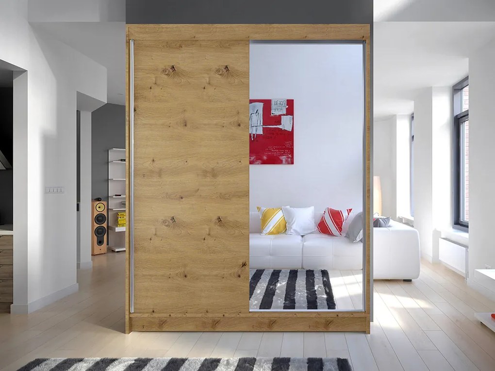 Šatníková skriňa Chantal (artisan). Akcia -21%. Vlastná spoľahlivá doprava až k Vám domov. 1069230