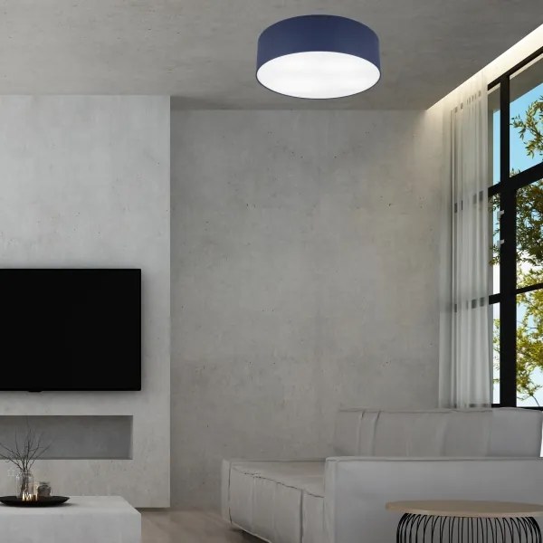 Stropné svietidlo SIRJA PASTEL DOUBLE 4xE27/15W/230V pr. 45 cm tmavomodrá