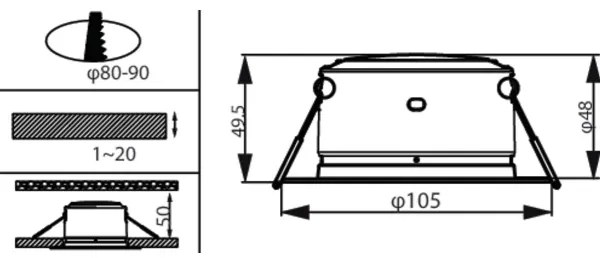Philips - LED Podhľadové svietidlo DIAMOND LED/2,2W/230V 3000K