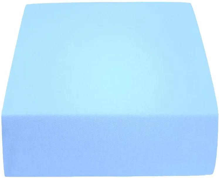 Jersey plachta do detskej postieľky CLASSIC svetlo modrá 70x140 cm