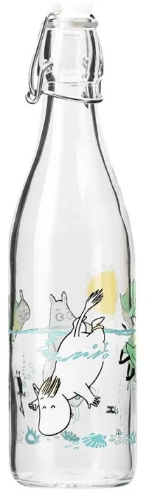 Sklenená fľaša Moomin Fun in the water 0,5l