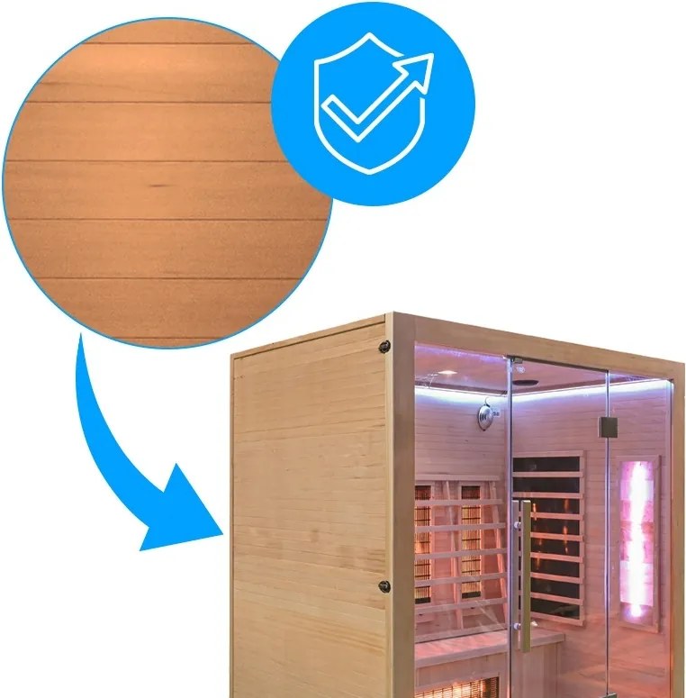 BPS-koupelny Infrasauna Relax HYD-2913 175x120, 3-4 osoby