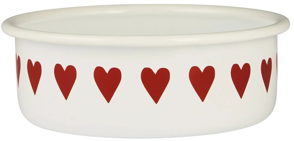 Ib Laursen Smaltovaná miska Hearts Ø 14 cm