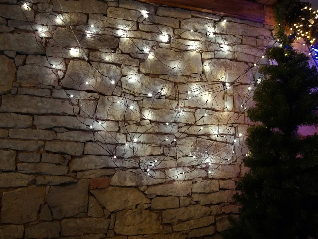 DECOLED LED světelná síť Hobby Line, 2x 1,5 m, ledově bílá, 90 diod