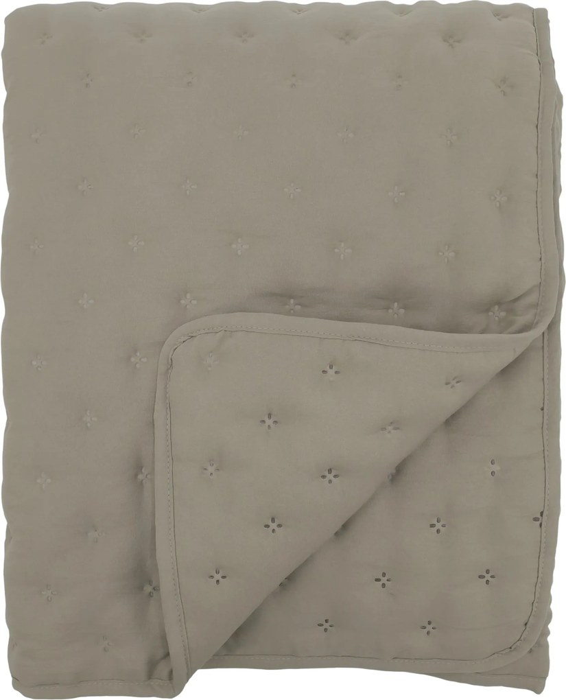 Mäkká taupe prešívaná deka / prehoz Aix Soft – 180*130 cm