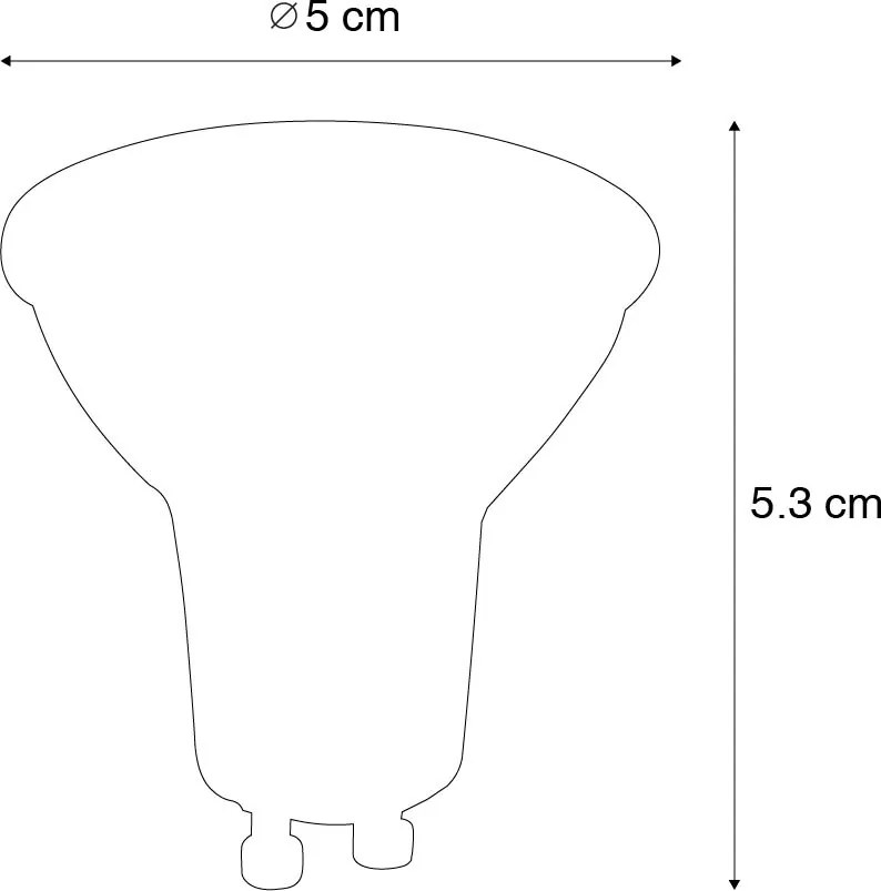 Sada 5 stmievateľných LED žiaroviek GU10 4W 300 lm 2700K