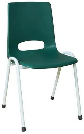 Plastová jedálenská stolička Pavlina Grey Light, zelená