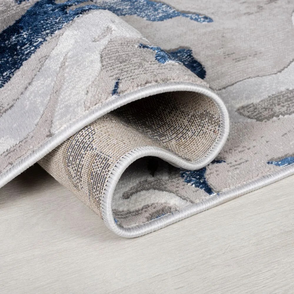 Flair Rugs, Kusový koberec Eris Marbled Navy, 80x150, modrá, kancelária