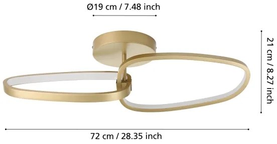 Eglo 390204 - LED Stmievateľný prisadený luster LODOSA LED/25W/230V 3000K