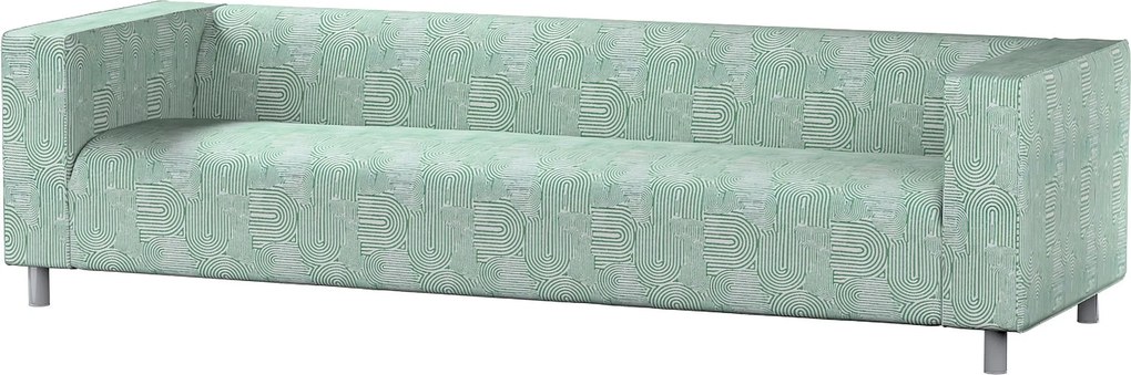 Poťah na sedačku Klippan (pre 4 osoby) farba produktu zelená látka zapletaná, vzorované