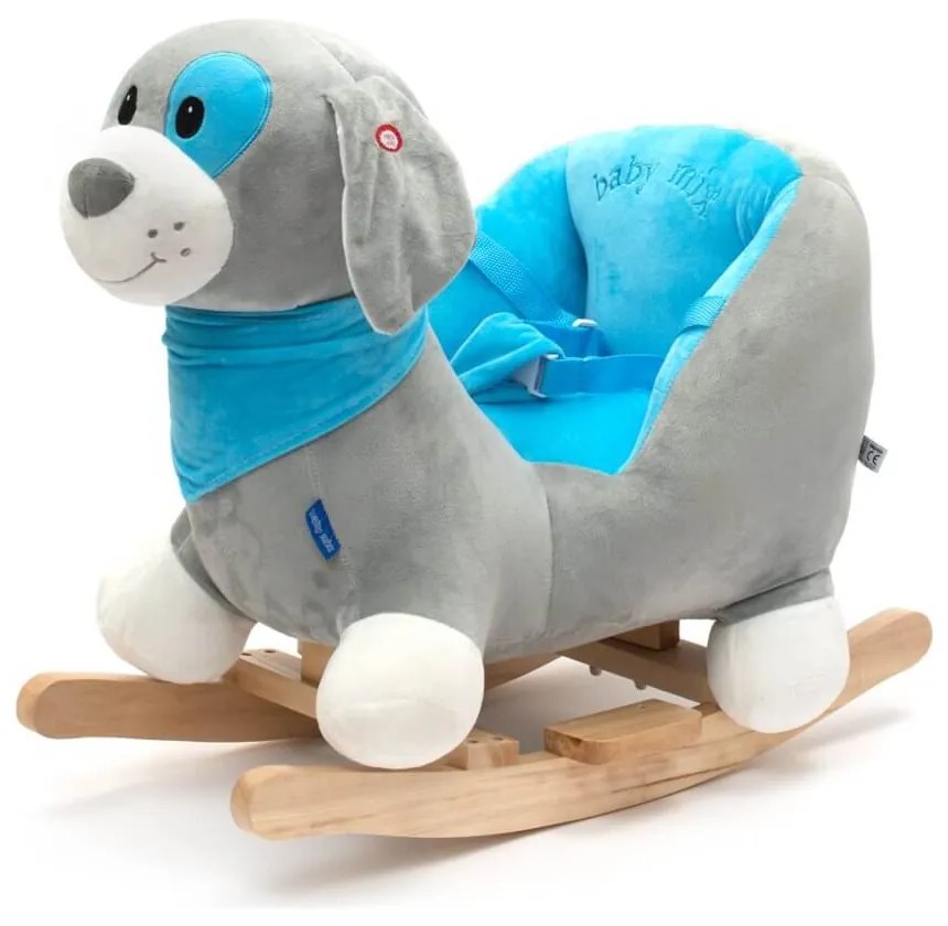 Hojdacia hračka s melódiou psík modrý