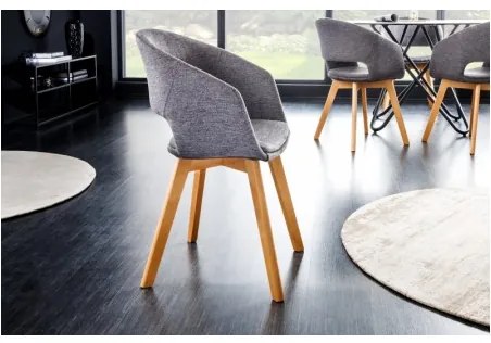 N-STAR sivá čalúnená stolička Sivá