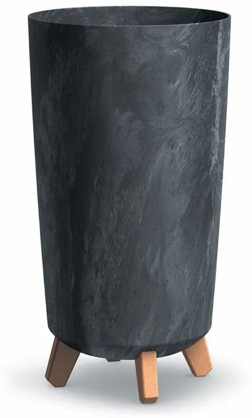 Kvetináč GRACIA TUBUS SLIM BETON EFFECT 23,9 cm antracit