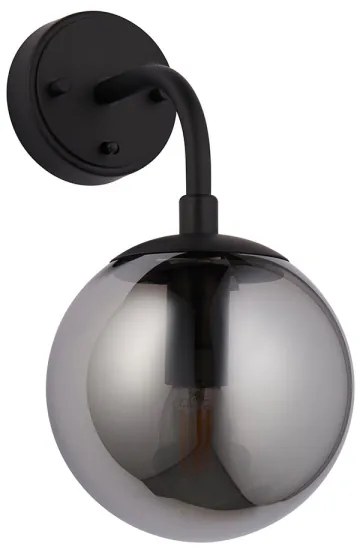 Endon 106664 - Nástenné svietidlo ONTARIO 1xE14/7W/230V čierna/dymová