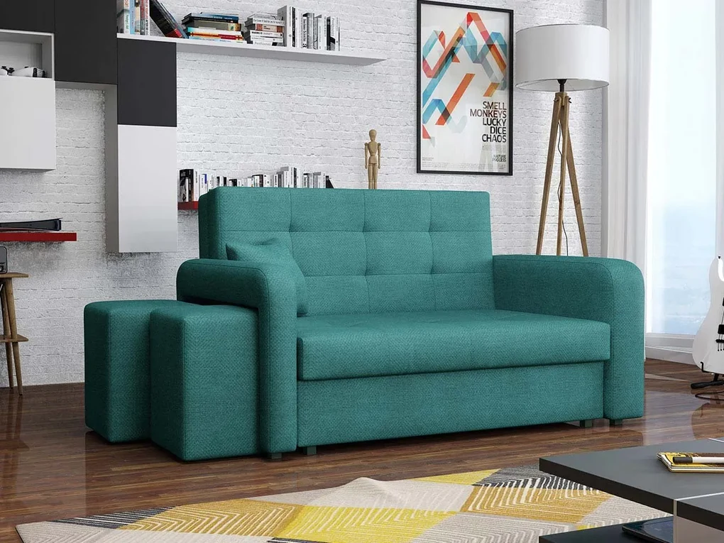 Pohovka s taburetkami Clivia Home II, Taburetka: ľavá strana, Dostupné poťahy: Enjoy 21