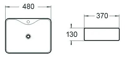 Mexen EVA umývadlo, 48x37 cm, biela, 21424900